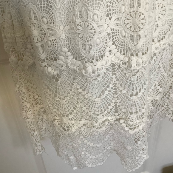 NWT American Rag Cie Lined Sleeveless Tiered Crochet Dress Size Small - Picture 3 of 9